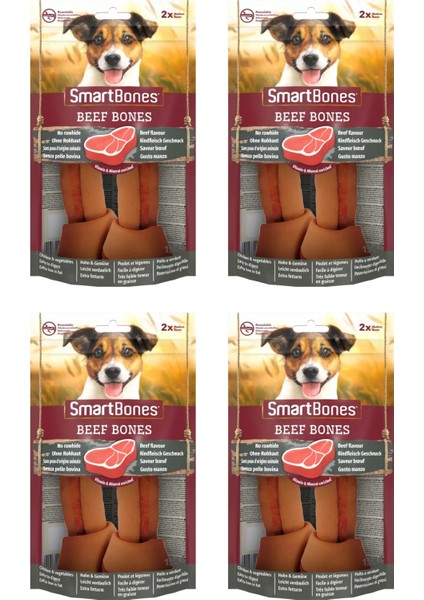 Smartbones Biftekli Medium Kemik 2 Li 158 Gr. x 4 Adet