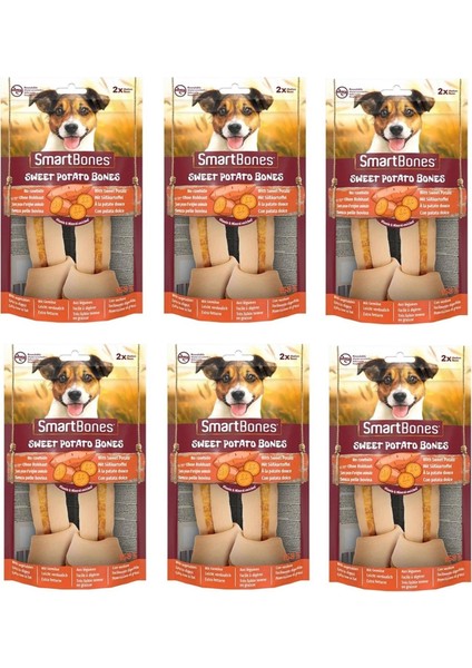 Smartbones Tavuklu ve Tatlı Patatesli Medium Kemik 2 Li 128 Gr. x 6 Adet