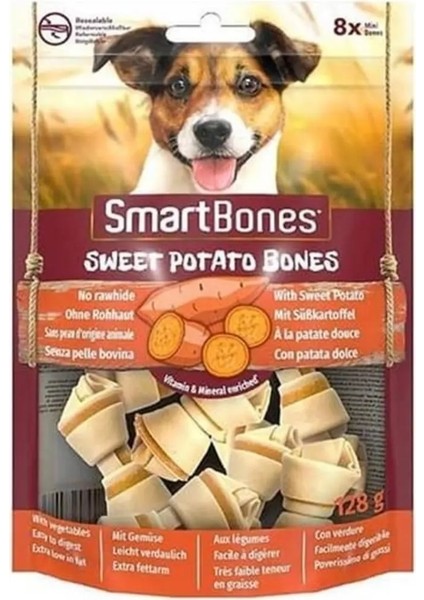 Smartbones Tavuklu ve Tatlı Patatesli Mini Kemik 8 Li 128 Gr.