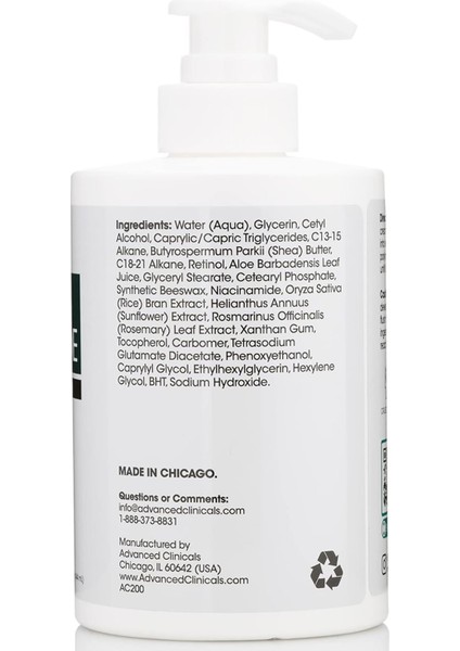 Retinol + Niacinamide Yüz ve Vücut Kremi 444ML