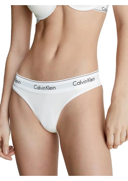 Calvin Klein Kadın Beyaz Tanga Külot