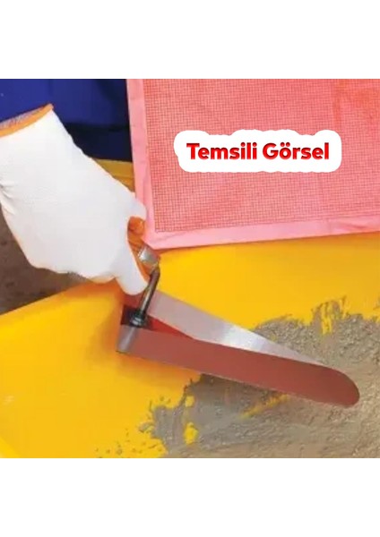 Ahşap Saplı Sıva İnşaat Malası Sıvacı Mala 18 cm 1.2 mm Kalınlık Rockwell Yay Çeliği Papatya Kaynak