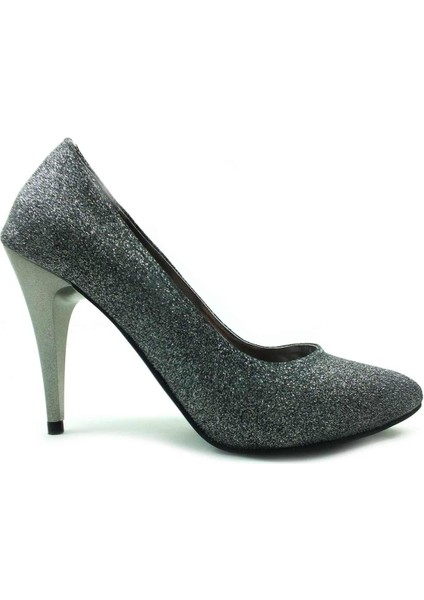 Stiletto Kadın Ayakkabı Platin-Simli 61 700