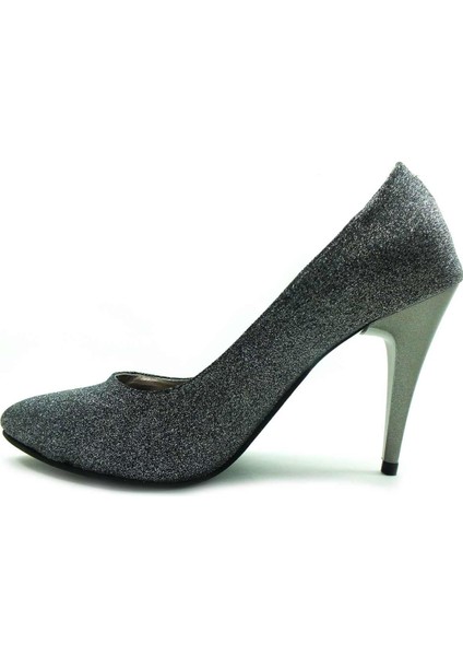 Stiletto Kadın Ayakkabı Platin-Simli 61 700 modelleri
