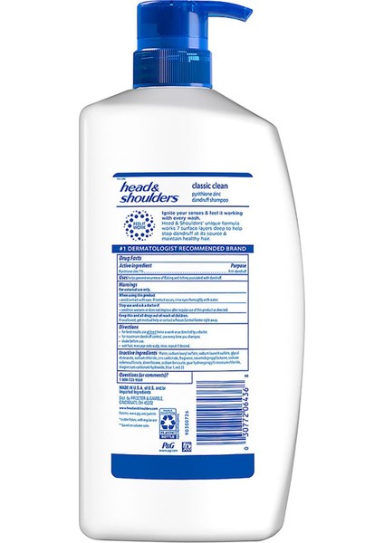 Head & Shoulders Classic Clean Günlük Şampuan 1180ML