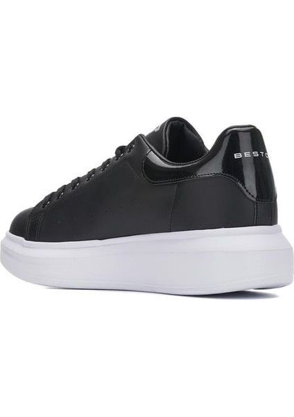 Unisex 36-40 Alex Model Siyah Beyaz Comfort Sneaker