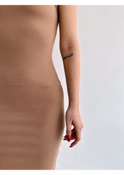 Halter Yaka Fitilli Elbise Vizon fırsatları