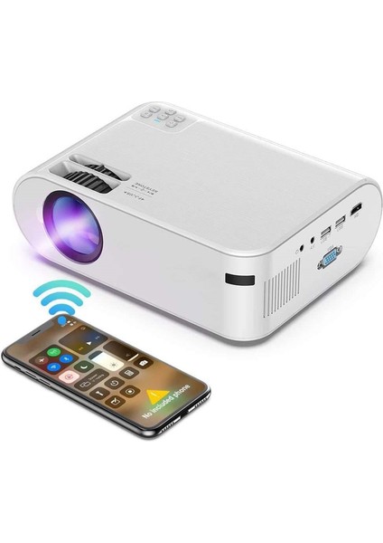 1080P Mini Taşınabilir Wifi Ios & Android Telefon Yansıtma P62 Model Projeksiyon Cihazı