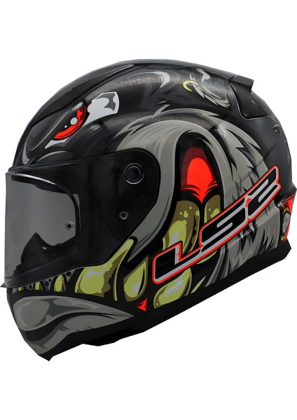 Kask Ls2 Rapıd 2 Spox Gri-Kırmızı