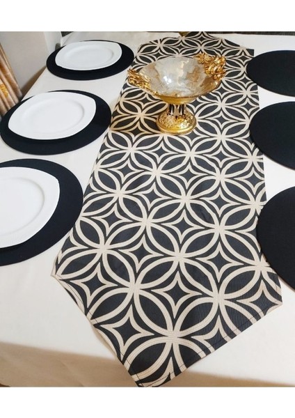 Amerikan Runner Siyah Halka 6'lı Mdf Supla Set