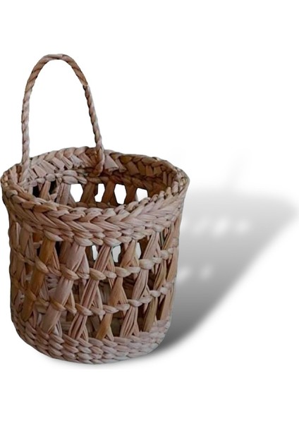 Dekoratif Çok Amaçlı / Hasır Saksı Sepet / Askı Sepet / Duvar Sepet 10 x 10 cm fırsatları