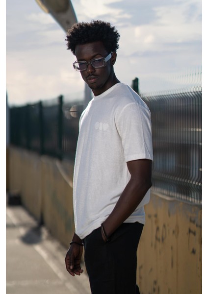 Bisiklet Yaka Havlu Kumaş Yarı Oversize (Hafif Geniş Model) T-Shirt modelleri
