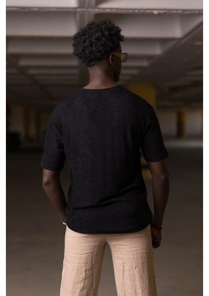 Bisiklet Yaka Havlu Kumaş Yarı Oversize (Hafif Geniş Model) T-Shirt fırsatları