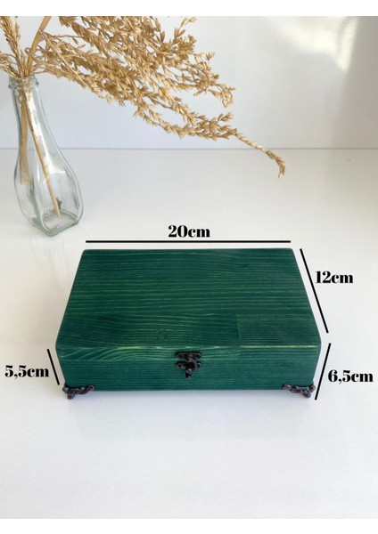 Doğal Ahşap Takı Kutusu Ahşap Saklama Kutusu(Beyaz ÇAM)(BOY:20CM EN:12CM Yük:6,5cm)