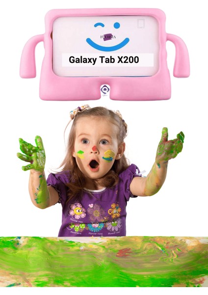 Galaxy Tab A8 10.5 SM-X200 Uyumlu Ibuy Eğlenceli Karakterli Standlı Tablet Kılıf