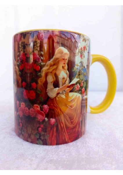 Old Time LADY50 Vintage Baskı Büyük Boy Kupa modelleri