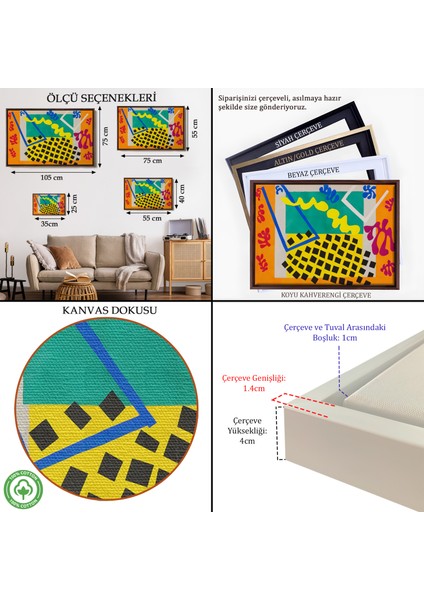 Çerçeveli Henri Matisse - Las Codomas TABLO-7080 indirimleri