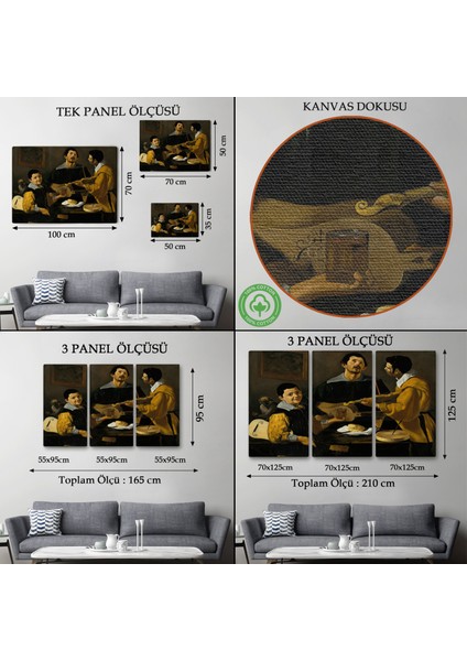 Diego Velazquez - Üç Müzisyen Tablo - Three MUSICIANS-7147 modelleri