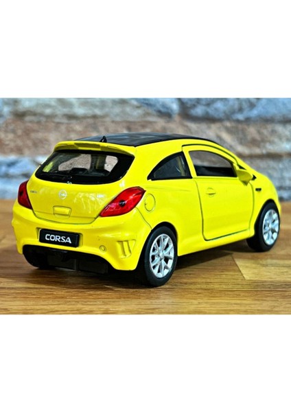 Opel Corsa Opc Çek Bırak Die - Cast Metal Model Araba - Sarı 11.5 cm