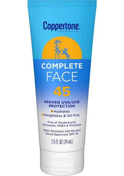 Complete Yağsız Yüz Için SPF45 Güneş Koruyucu Losyon 74ML