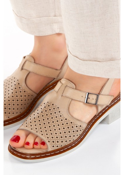Iç Dış Deri Ortopedik Taban Kadın Sandalet fırsatları