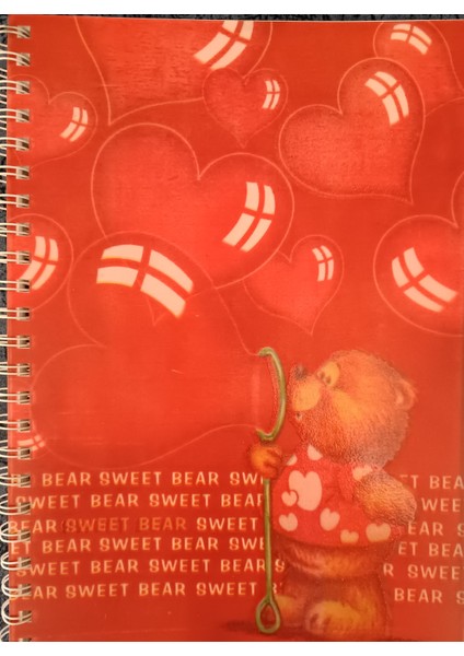 Sweat Bear A4 70 gr 120 Yaprak Çizgili Sert Plastik Pp Kapak