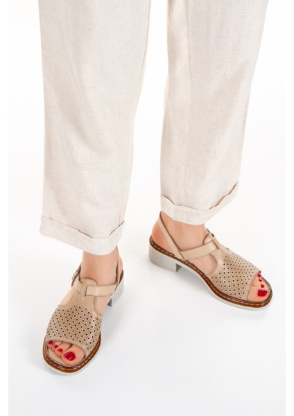 Iç Dış Deri Ortopedik Taban Kadın Sandalet fiyatları