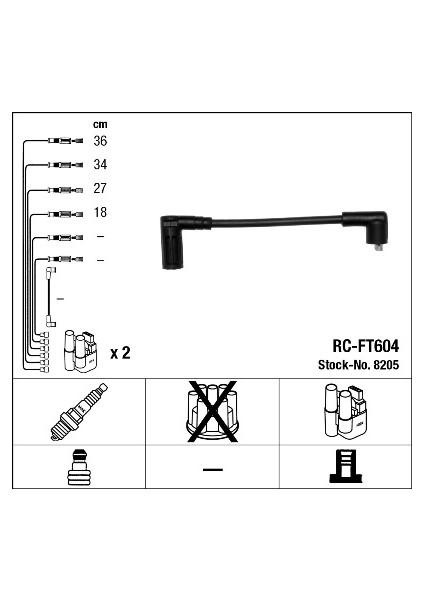 Ngk 8205 - Ateşleme Kablosu Seti