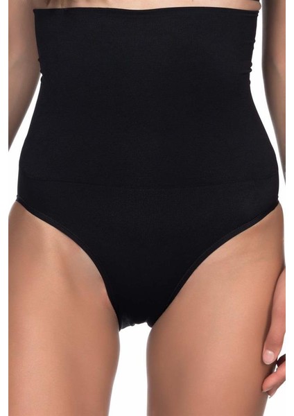Siyah Emay 2009 Yüksek Bel Double Slip Korse