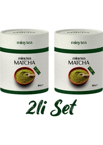 Matcha Çayı %100 Doğal Detox Maça Tozu 2'li Set - (1. Kalite Saf Matcha)