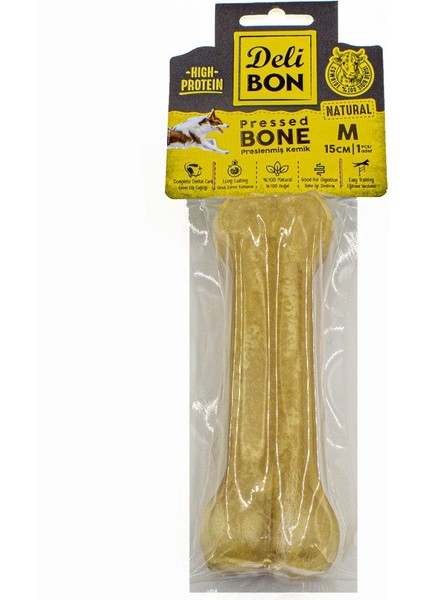 LISINYA205 Deri Köpek Çiğneti Pres Kemik 1X15CM Natural