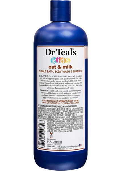 Dr.teals Kids Oat & Milk 3in1 Banyo Köpüğü + Vücut Şampuanı + Şampuan 591ML fiyatları