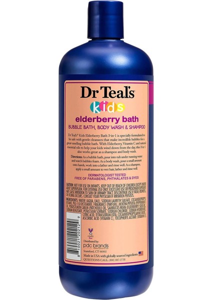 Dr.teals Kids Elderberry 3in1 Banyo Köpüğü + Vücut Şampuanı + Şampuan 591ML fiyatları