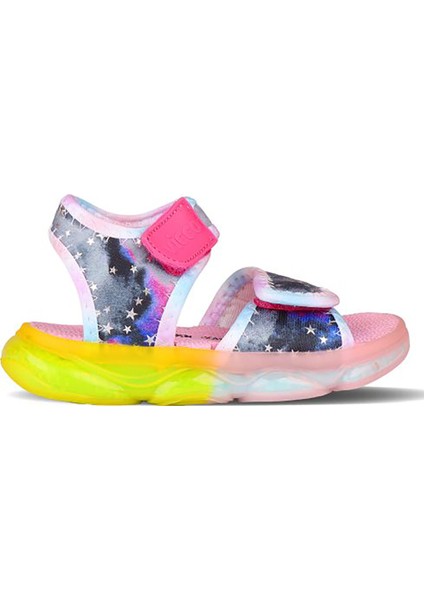 Nia Cırtlı Işıklı Kız Çocuk Sandalet 321.24Y.222 Siyah