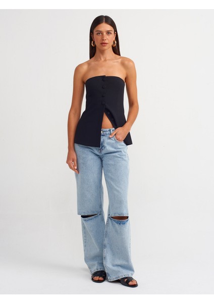 60549 Straplez Top-Siyah fırsatları