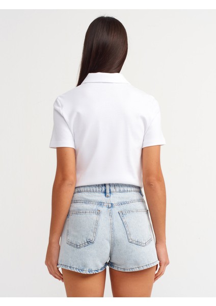 71507 Klasik Denim Mom Şort-Açık Mavi fiyatları