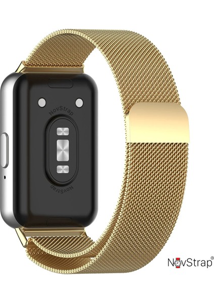 Samsung Galaxy Fit 3 ile Uyumlu Kordon Mıknatıslı Metal Hasır Kordon Kayış fırsatları