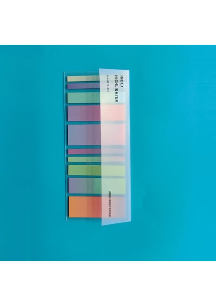 Şeffaf Ebruli Renkli Postit Kitap Ayracı Ayraç Postit Sticker Not Kağıdı 200 Yaprak