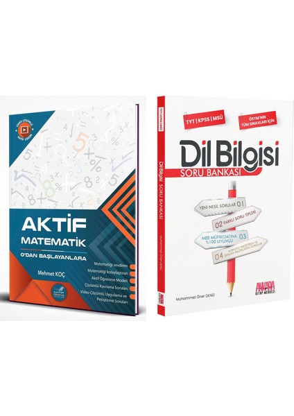 Aktif Öğrenme Yayınları TYT Matematik 0'dan Başlayanlara - AKM Dil Bilgisi Soru Bankası 2'li Set