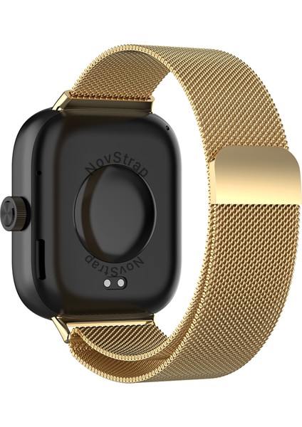 Xiaomi Redmi Watch 4 ile Uyumlu Kordon Mıknatıslı Metal Hasır Kordon Kayış