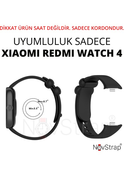 Xiaomi Redmi Watch 4 ile Uyumlu Kordon Kayış Yumuşak Silikon Klasik Kordon fiyatları