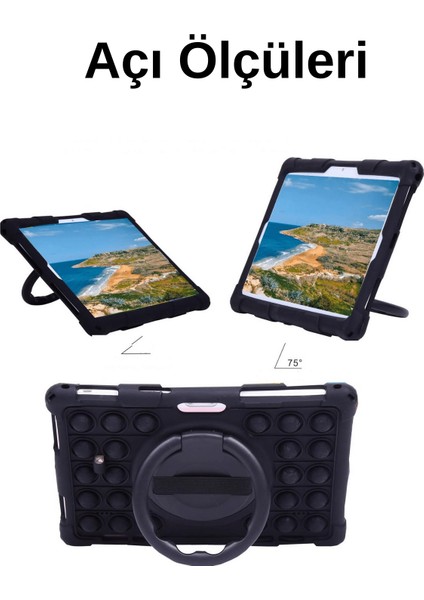 Samsung Galaxy Tab A9 8.7 Inç Uyumlu Pıtpıt Standlı Tablet Kılıf modelleri
