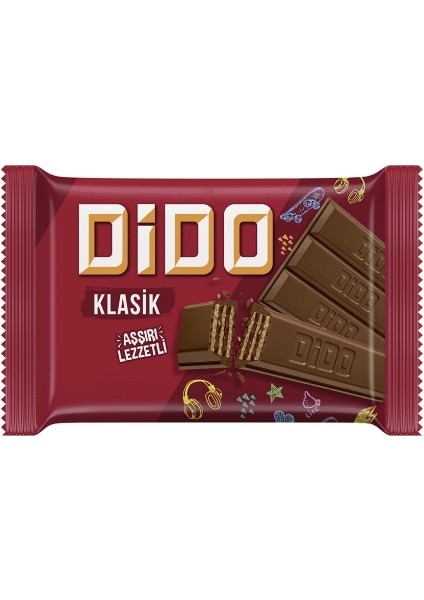 Dido Kare Çikolatalı Gofret 55,5 Gr.