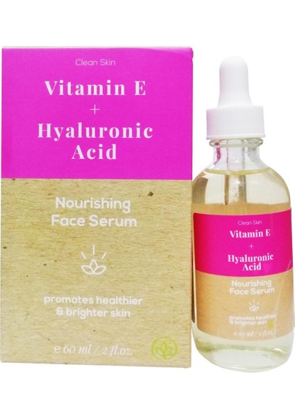 Skin Vitamin E + Hyaluronic Acid Yüz Serumu 60ML