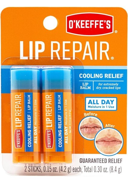 Cooling Relief Onarıcı Dudak Kremi Stick 2x4.2gr