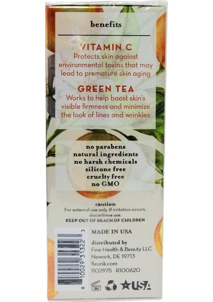 Fleurik Anti-Wrinkle Vitamin C ve Yeşil Çay Yüz Serumu 30ML fiyatları