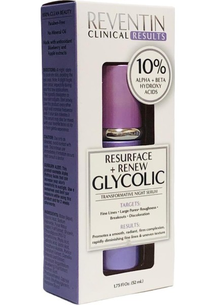 Resurface + Renew Glycolic Gece Serumu 52ML