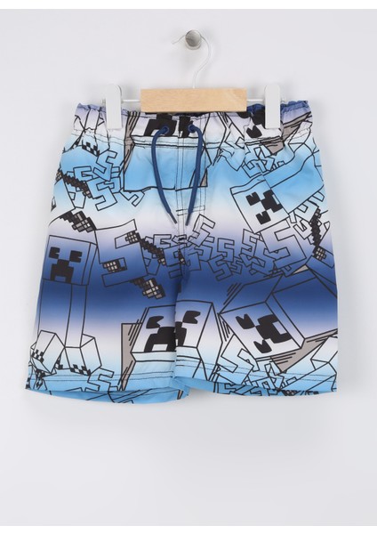 Mavi Erkek Şort Mayo Nkmmuxın Mınecraft Swımshorts Bfu