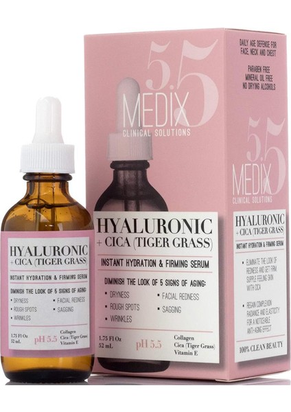 5.5 Hyaluronic + Cica (Tiger Grass) Nemlendirici ve Sıkılaştırıcı Serum 52ML