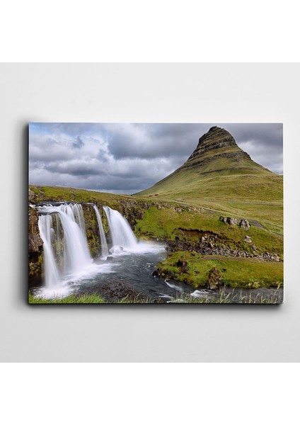 Dağlar Şelale Kanvas Tablo